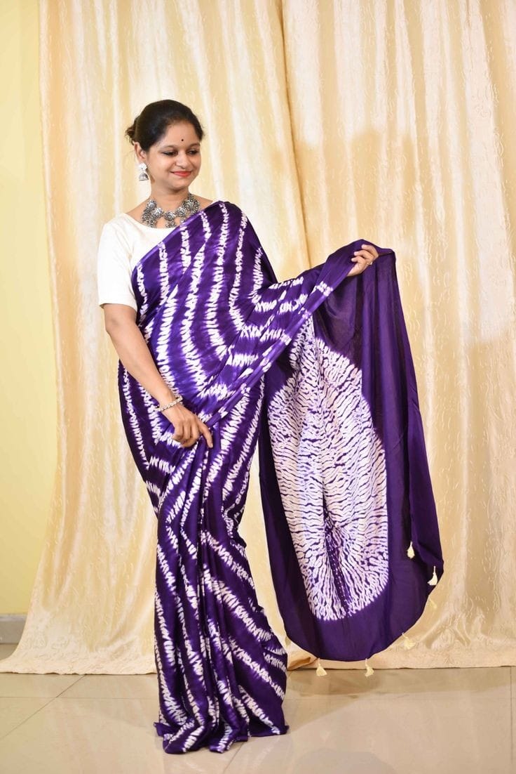 Imported Cotton Tye And Dye 4 Wholesale Daily Wear Printed Sarees
